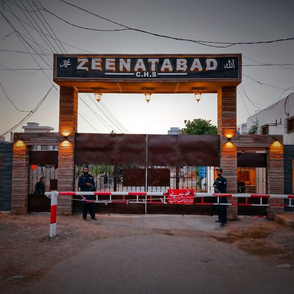 Zeenatabad Cooperative Housing Society main gate